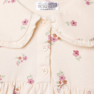 Kız Bebek Enjoy Bear Elbise Süprem Uzun Kol