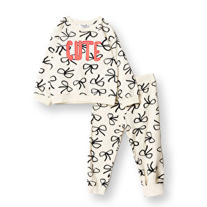 HelloBaby Eşofma, Ekru Baskılı, 3 - 6 Ay