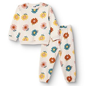 HelloBaby Eşofma, Ekru Baskılı, 3 - 6 Ay