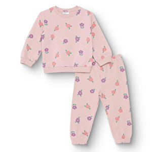HelloBaby Eşofm, Pembe Baskılı, 3 - 6 Ay