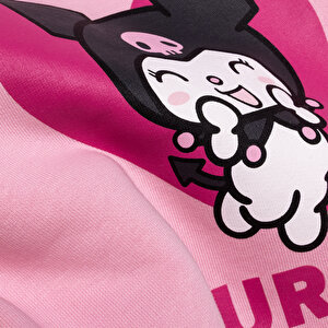 Kız Bebek Eşofman Takımı Şardonlu Üç İplik Bisiklet Yaka Uzun Kol Lastikli Paça