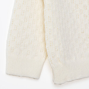 Kız Bebek Floral Teddy Bear Triko Hırka V Yaka Uzun Kol