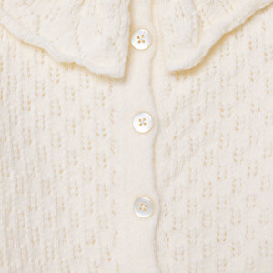 Kız Bebek Floral Teddy Bear Triko Hırka V Yaka Uzun Kol