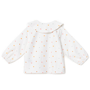 Kız Bebek Gömlek Düğmeli Bebe Yaka Uzun Kol Kız Bebek Gömlek Düğmeli Bebe Yaka Uzun Kol