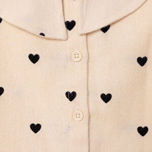 Kız Bebek Gömlek Düğmeli Bebe Yaka Uzun Kol Kız Bebek Gömlek Düğmeli Bebe Yaka Uzun Kol