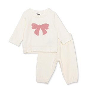 HelloBaby Kadife Pijama, Ekru, 3 - 6 Ay