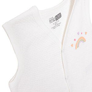 Kız Bebek Kapitone Yelek Kapitone Örme Bisiklet Yaka Atlet Kol