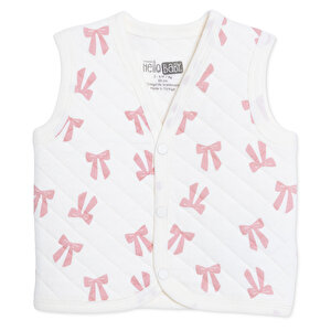 HelloBaby Kapitone Yelek, Ekru, 1 - 3 Ay