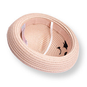 Kız Bebek Kedi Hasır Şapka