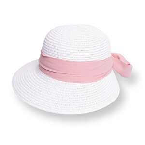 Kız Bebek Kep Model Kurdeleli Hasır Şapka Kız Bebek Kep Model Kurdeleli Hasır Şapka