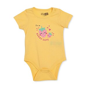 HelloBaby Kısa Kol Body, Sarı, 1 - 3 Ay