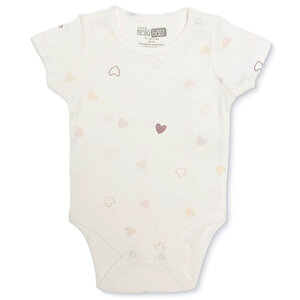 HelloBaby Kısa Kol Body, Ekru, 1 - 3 Ay