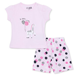 HelloBaby Kısa Kol Pija, Pembe, 3 - 6 Ay