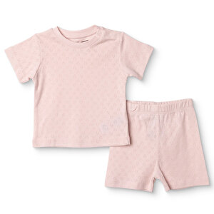 HelloBaby Kısa Kol Pija, Pembe, 3 - 6 Ay