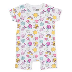 HelloBaby Kıs, Beyaz Baskılı, 3 - 6 Ay