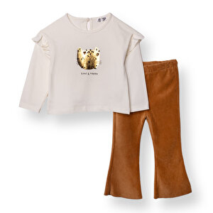 HelloBaby Leopar Bluz-Ta, Ekru, 3 - 6 Ay