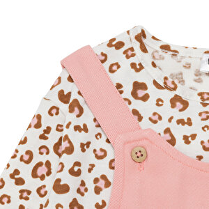 Kız Bebek Leopar Elbise Tshirt Gabardin Çıtçıtlı Yaka Uzun Kol Kız Bebek Leopar Elbise Tshirt Gabardin Çıtçıtlı Yaka Uzun Kol