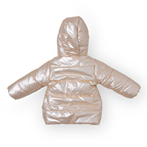 Kız Bebek Mont Çift Taraflı Fermuarlı Uzun Kol