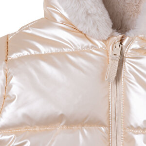 Kız Bebek Mont Çift Taraflı Fermuarlı Uzun Kol