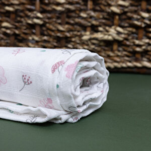 Kız Bebek Müslin Battaniye 90x110cm