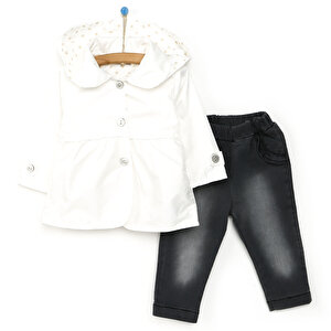 Cassiope Kız Bebek Pantolon, Beyaz, 9 Ay