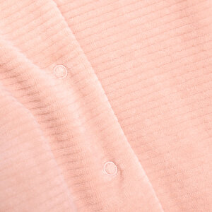 Kız Bebek Patikli Tulum Kadife Örme Kız Bebek Patikli Tulum Kadife Örme