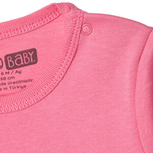 Kız Bebek Patiksiz Tulum İnterlok Bisiklet Yaka Uzun Kol Ribanalı Paça