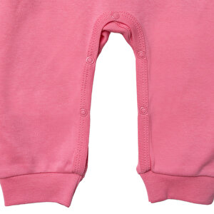 Kız Bebek Patiksiz Tulum İnterlok Bisiklet Yaka Uzun Kol Ribanalı Paça