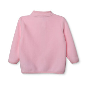 Kız Bebek Polar Hırka Dik Yaka Uzun Kol