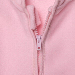 Kız Bebek Polar Hırka Dik Yaka Uzun Kol