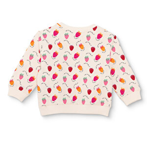 Kız Bebek Sweatshirt Şardonlu İki İplik Bisiklet Yaka Uzun Kol Kız Bebek Sweatshirt Şardonlu İki İplik Bisiklet Yaka Uzun Kol