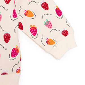 Kız Bebek Sweatshirt Şardonlu İki İplik Bisiklet Yaka Uzun Kol Kız Bebek Sweatshirt Şardonlu İki İplik Bisiklet Yaka Uzun Kol