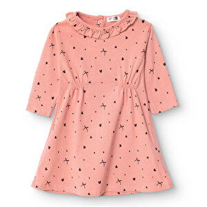 Kız Bebek Teddy Bear Elbise Fırçalı Süprem Bisiklet Yaka Uzun Kol Kız Bebek Teddy Bear Elbise Fırçalı Süprem Bisiklet Yaka Uzun Kol