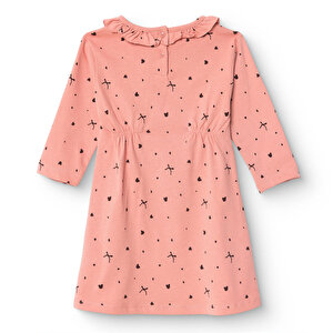 Kız Bebek Teddy Bear Elbise Fırçalı Süprem Bisiklet Yaka Uzun Kol Kız Bebek Teddy Bear Elbise Fırçalı Süprem Bisiklet Yaka Uzun Kol