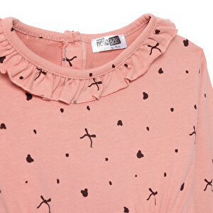 Kız Bebek Teddy Bear Elbise Fırçalı Süprem Bisiklet Yaka Uzun Kol Kız Bebek Teddy Bear Elbise Fırçalı Süprem Bisiklet Yaka Uzun Kol