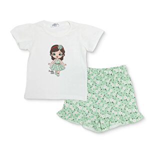 HelloBaby, Tshirt-Şort, Ekru, 3 - 6 Ay