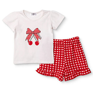 HelloBaby, Tshirt-Şort, Ekru, 3 - 6 Ay