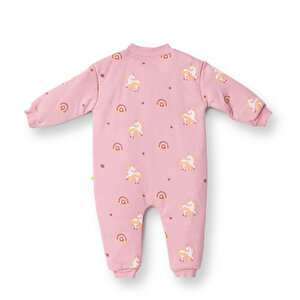 Kız Bebek Uyku Tulumu Fermuarlı 2.5 Tog Bisiklet Yaka Uzun Kol Patiksiz Paça