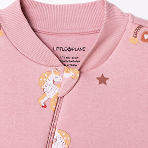 Kız Bebek Uyku Tulumu Fermuarlı 2.5 Tog Bisiklet Yaka Uzun Kol Patiksiz Paça