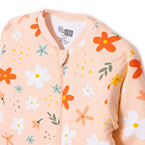 Kız Bebek Uyku Tulumu Fermuarlı Bisiklet Yaka Uzun Kol Ribanalı Kız Bebek Uyku Tulumu Fermuarlı Bisiklet Yaka Uzun Kol Ribanalı