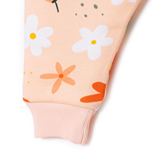 Kız Bebek Uyku Tulumu Fermuarlı Bisiklet Yaka Uzun Kol Ribanalı Kız Bebek Uyku Tulumu Fermuarlı Bisiklet Yaka Uzun Kol Ribanalı