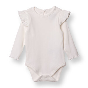 Kız Bebek Uzun Kol Body Bisiklet Yaka