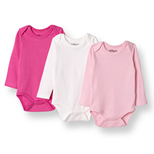 Tiffany Uzun Kol Body, Pembe, 1 - 3 Ay