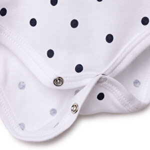 Kız Bebek Uzun Kol Body Çıtçıtlı Zarf Yaka