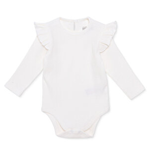 Kız Bebek Uzun Kol Body Fırfırlı Yaka Uzun Kol