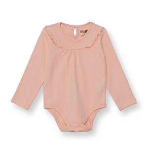 Kız Bebek Uzun Kol Body İnterlok Bisiklet Yaka Uzun Kol