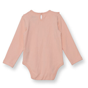 Kız Bebek Uzun Kol Body İnterlok Bisiklet Yaka Uzun Kol