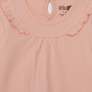 Kız Bebek Uzun Kol Body İnterlok Bisiklet Yaka Uzun Kol