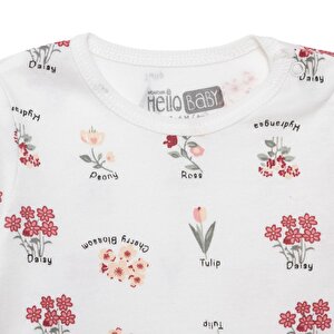 Kız Bebek Uzun Kol Body İnterlok Çıtçıtlı Yaka