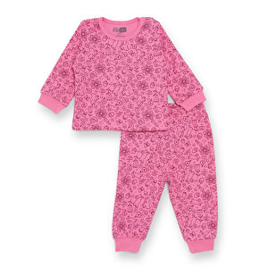 HelloBaby Uzun Kol Pijama T, Pembe, 6 Ay HelloBaby Uzun Kol Pijama T, Pembe, 6 Ay